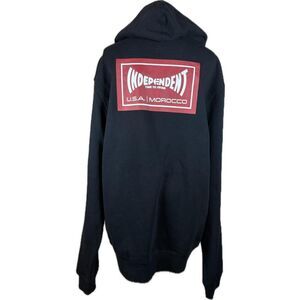 Independent Men's Black and Red Hoodie